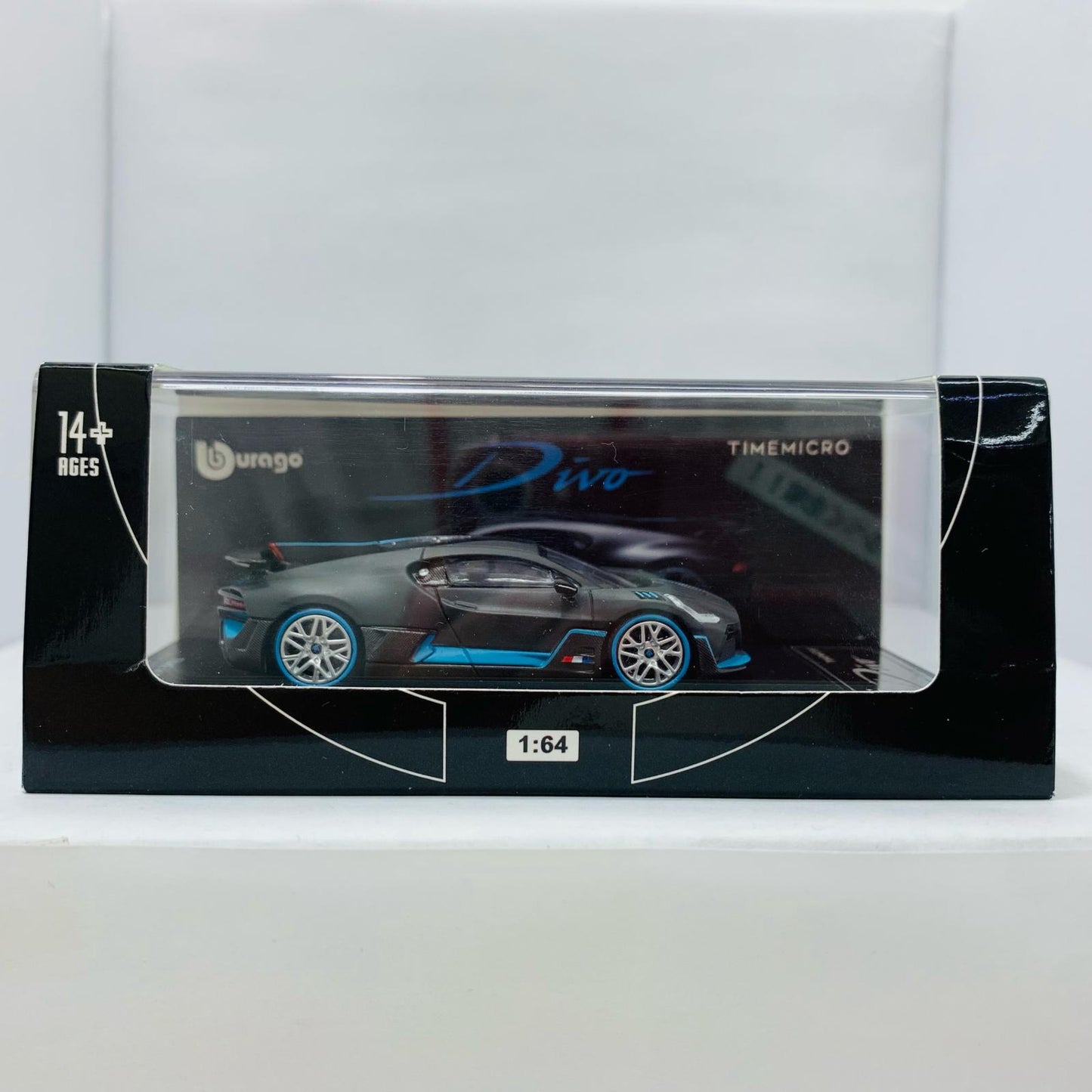 【中古】 1/64 BUGATTI DIVO(ダークグレー×スカイブルー) [TM640901]【飾磨店】