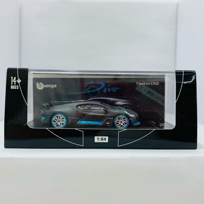 【中古】 1/64 BUGATTI DIVO(ダークグレー×スカイブルー) [TM640901]【飾磨店】