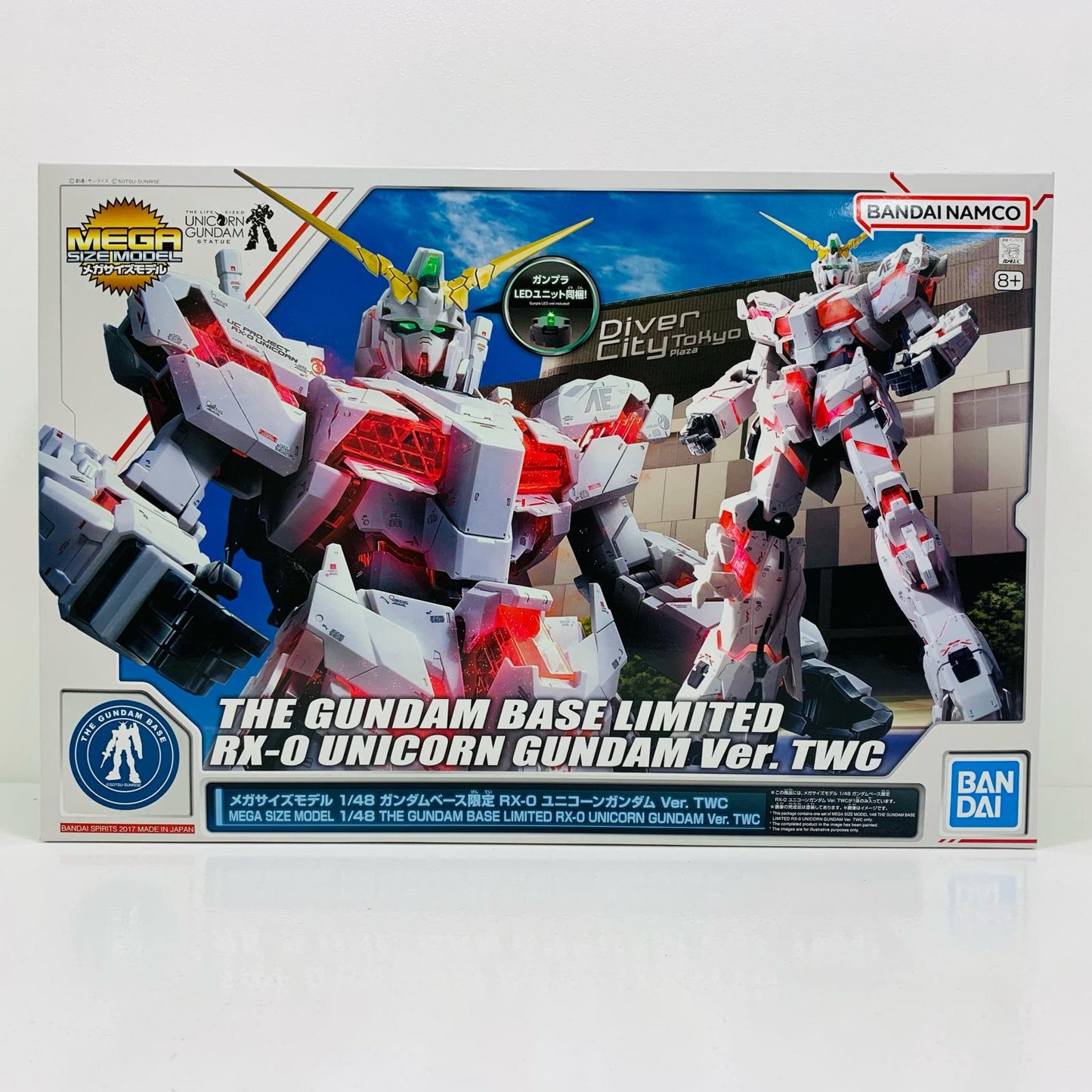 1/48 Mega Size Model RX-0 Unicorn Gundam Ver.TWC "Mobile Suit Gundam UC" Gundam Base Limited [5066270] [Figure]