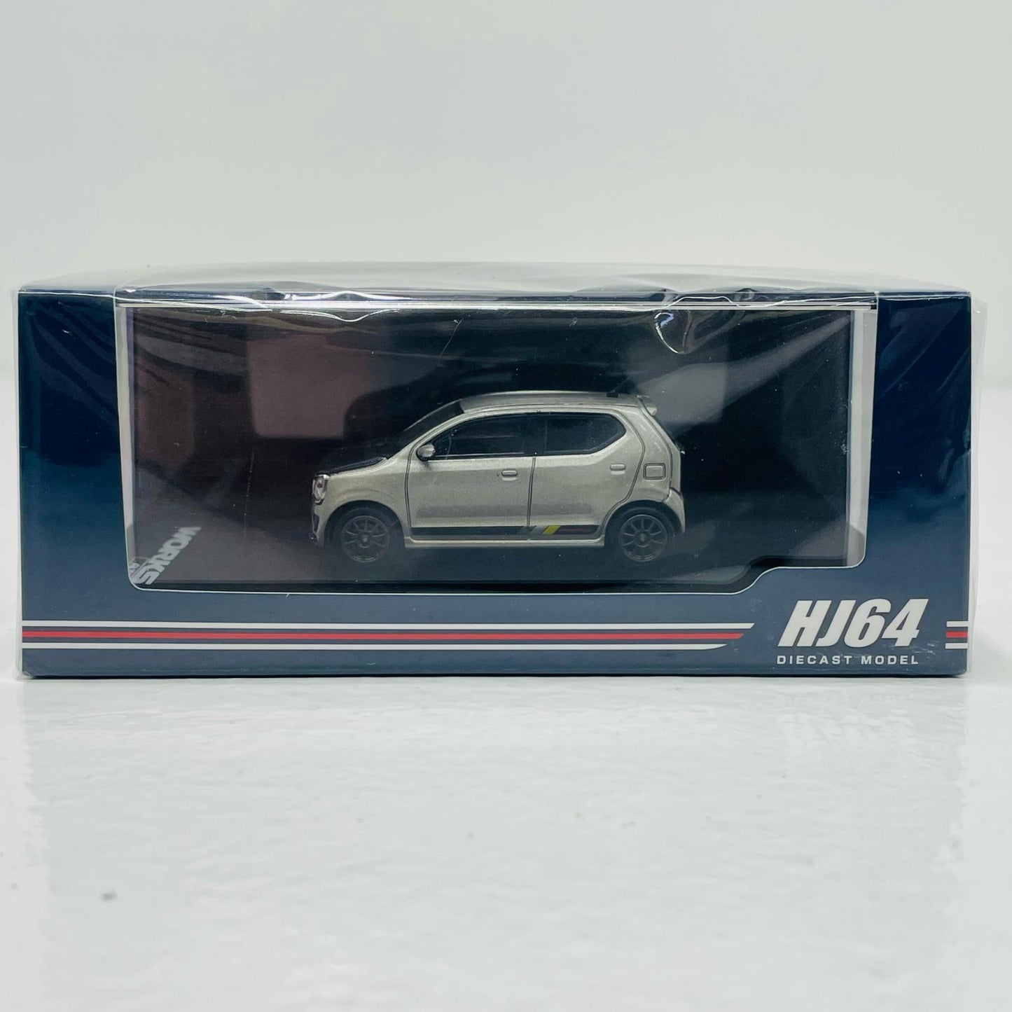 【中古】 1/64 スズキ アルト ワークス (HA36S) カーボンボンネット カスタムバージョン(スチールシルバーメタリック) [HJ641070CS]