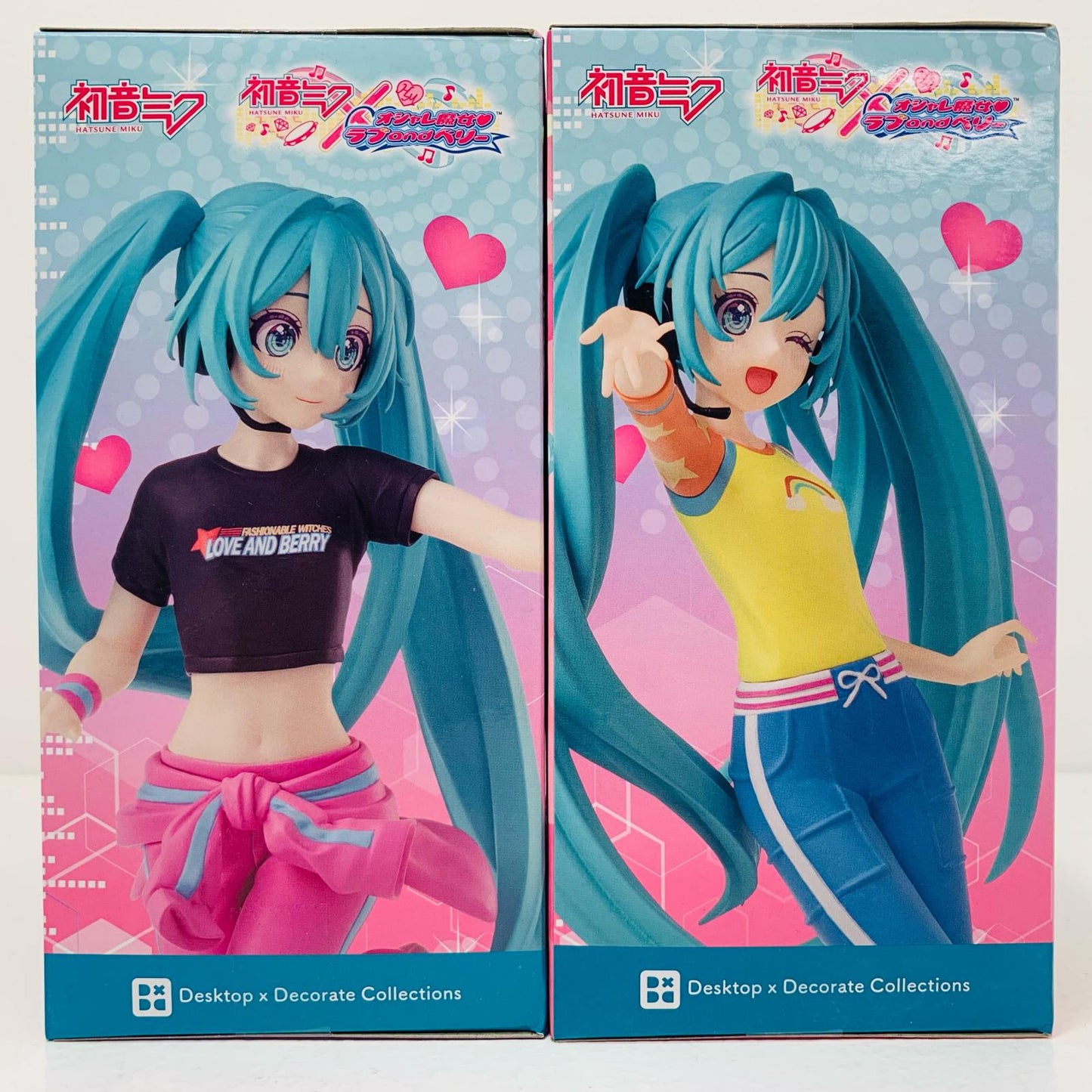 【中古】 2体セット(ラブ衣装Ver.＆ベリー衣装Ver.)初音ミク-Desktop×DecorateCollections「初音ミク×オシャレ魔女ラブandベリー」【フィギュア】