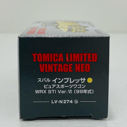 【中古】 1/64 LV-N274b スバル インプレッサ ピュアスポーツワゴン WRX STi Ver.VI 99年式(イエロー)「トミカリミテッドヴィンテージNEO」 [320371]【フィギュア】