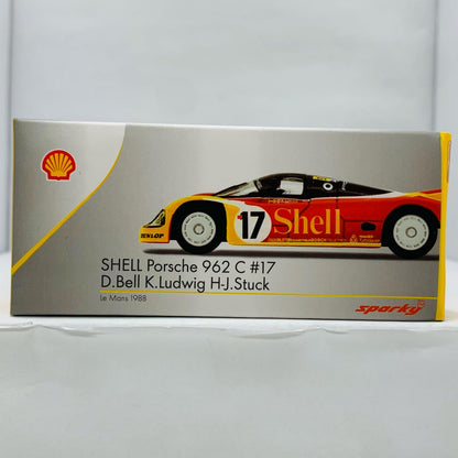【中古】 1/64 Porsche 962C Shell Le Mans 1988 2nd D.Bell K.Ludwig H.J.Stuck SHELL #17 「sparkyPorsche×TinyShell」 [YO64005]【飾磨店】