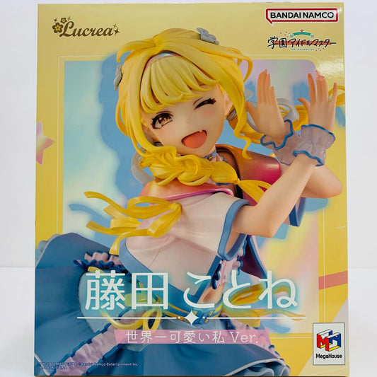【中古】 藤田ことね世界一可愛い私Ver.「学園アイドルマスター」Lucrea1/7塗装済み完成品 アイドルマスター フィギュア 藤田ことね世界一可愛い私 ver.【フィギュア】【飾磨店】