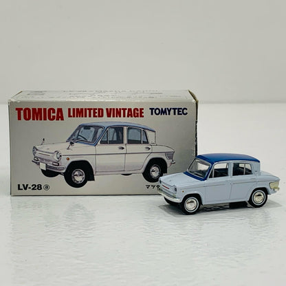 【中古】 1/64 LV-28a マツダ キャロル(ホワイト×ブルー) 「トミカリミテッドヴィンテージ」 [210511]