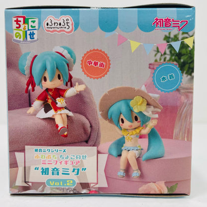 【中古】 初音ミクVol.2(水着)-ふわぷちちょこのせミニフィギュア「初音ミクシリーズ」【フィギュア】