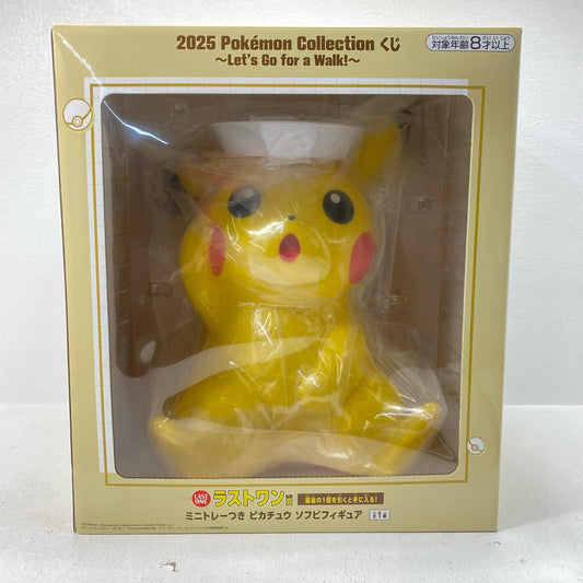 フィギュア ラストワン賞ピカチュウ-ミニトレーつきソフビフィギュア「Let'sGoforaWalk!/2025PokemonCollectionくじ」 ピカチュウ 一番くじ ラストワン賞【フィギュア】