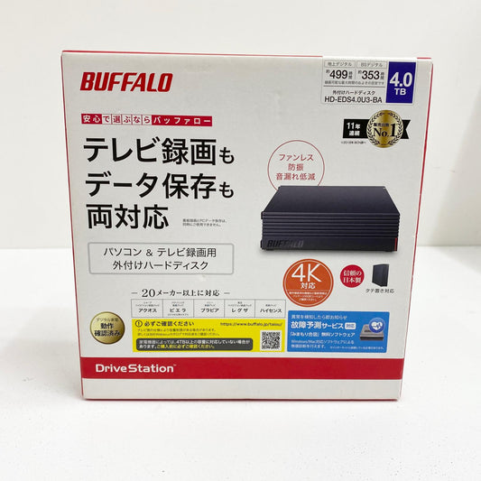 【未使用/未開封】 未開封 BUFFARO HD-EDS4.0U3-BA 外付けハードディスク 4TB/USB3.1Gen1(USB3.0) バッファロー【加古川店】