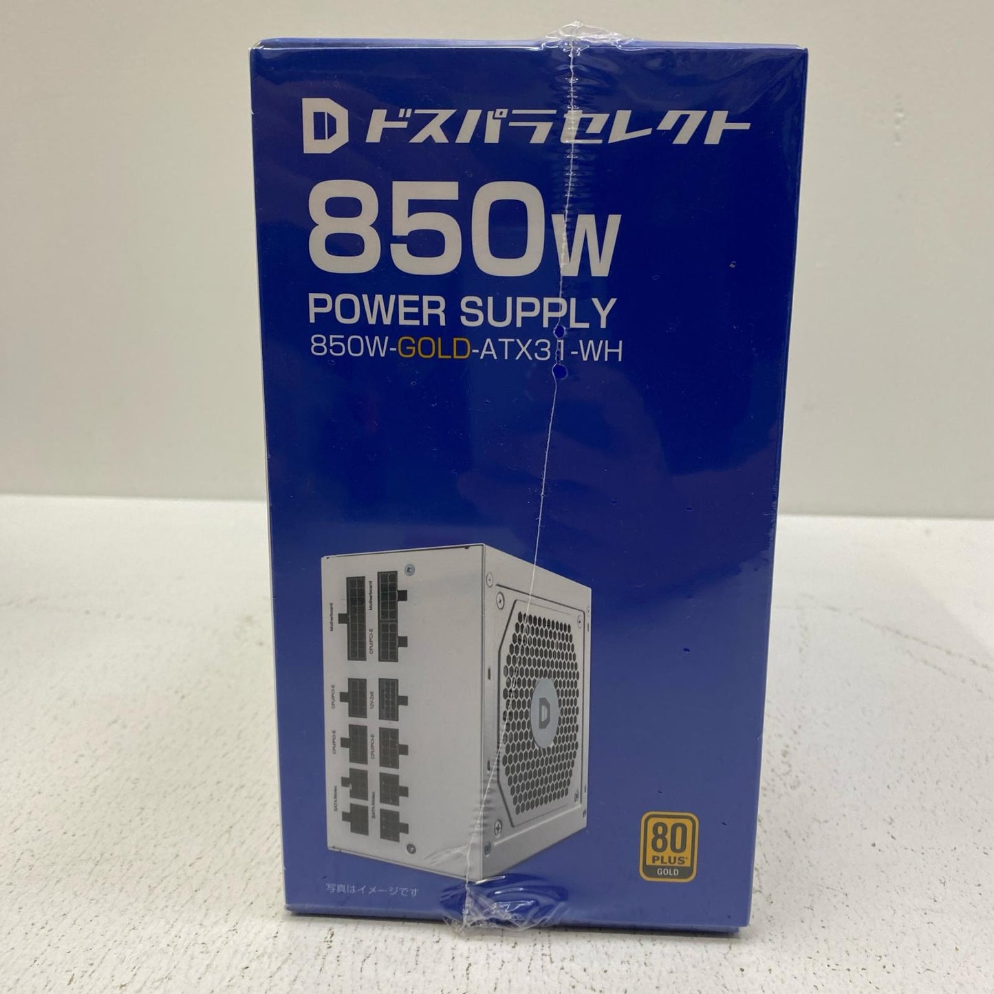 【未使用/未開封】 850W-GOLD-ATX31-WH 未開封 ドスパラ ATX電源ユニット850W 850W-GOLD-ATX31-WH 80PLUS:GOLD 12V-12PINx1/PCIE6+2x4/CPU4+4x2【加古川店】