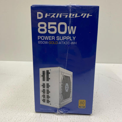 【未使用/未開封】 850W-GOLD-ATX31-WH 未開封 ドスパラ ATX電源ユニット850W 850W-GOLD-ATX31-WH 80PLUS:GOLD 12V-12PINx1/PCIE6+2x4/CPU4+4x2【加古川店】