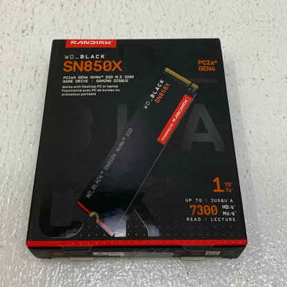 【未使用/未開封】 WDS100T2X0E-00BCA0 未開封 SANDISK WD_BLACK SN850X NVMe SSD WDS100T2X0E-00BCA0 1TB M.2 ヒートシンク非搭載モデル【加古川店】