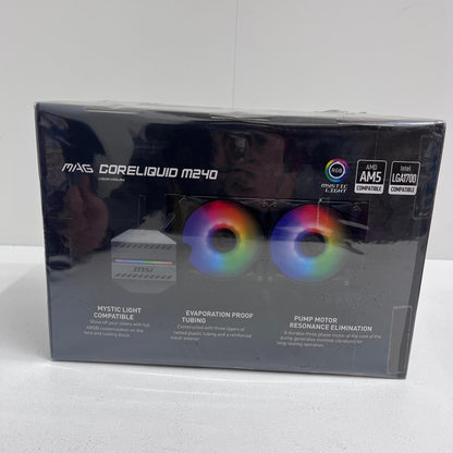 【未使用/未開封】 MAG CORELIQUID M240 MSI 簡易水冷CPUクーラー 240mm MAG CORELIQUID M240 対応ソケット:LGA20XX/1XXX/AM5/AM4【加古川店】