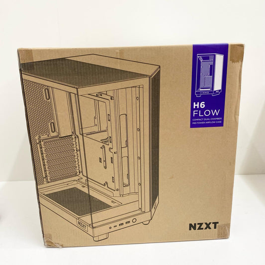 【未使用/未開封】 未開封 NZXT H6 FLOW ミドルタワー型PCケース CC-H61F 対応マザーボード:ATX/MicroATX/MiniITX【簡易梱包】【加古川店】