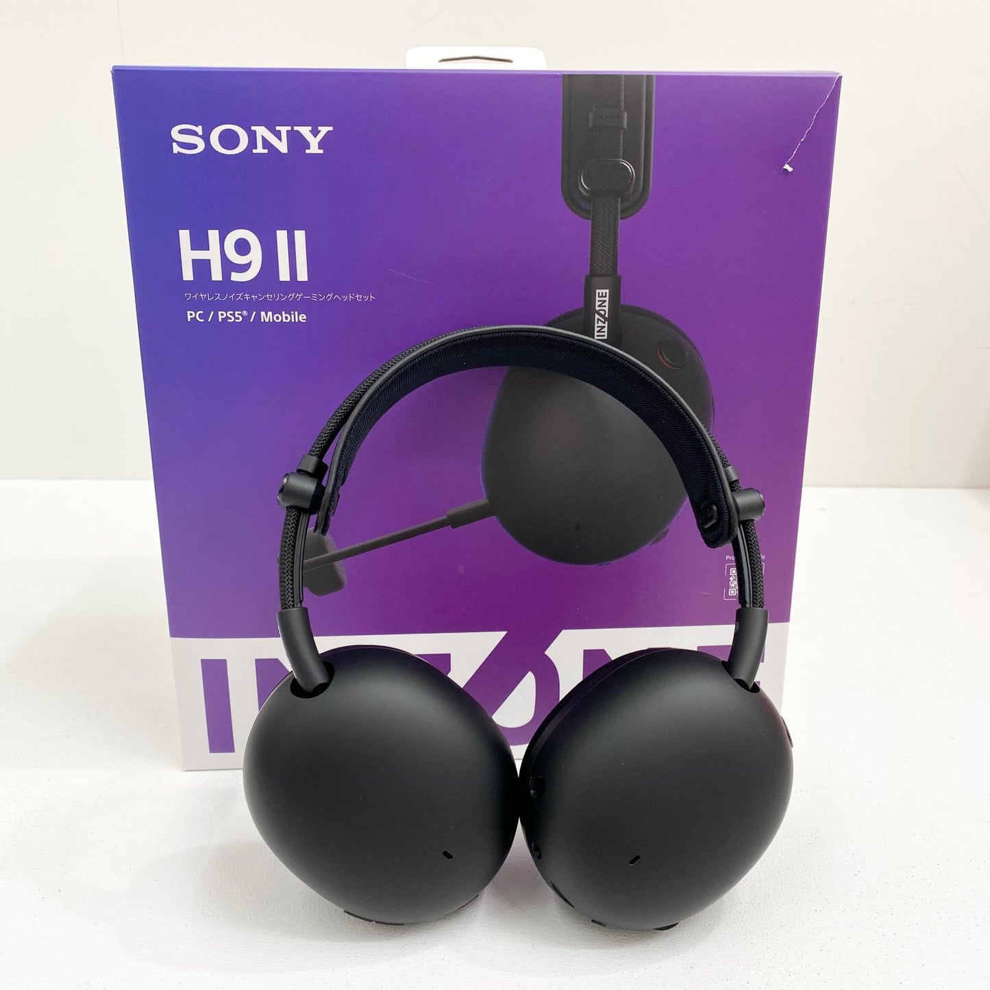 SONY INZONE H9 Ⅱ WH-G910N/BZ ゲーミングギア ヘッドセット Bluetooth/USB((無線2.4GHz)/ミニプラグ　ヘッドホンケーブル・USB Type-Cケーブル・ソフトポーチ・着脱式マイク付属【箱破れ/トランシーバー欠品】【加古川店】