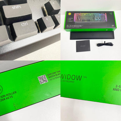 Razer BlackWidow V4 JP ゲーミングキーボード RZ03-04693100-R3J1 日本語配列 フルサイズ 黄軸 箱・USB・印刷物付属【加古川店】