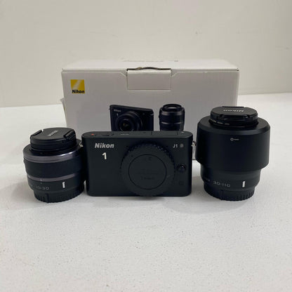 D33697 Nikon Nikon 1 J1 ダブルズームキット D33697 ミラーレス ニコン 1 1型 1010万画素 【液晶下部に黒線あり】【加古川店】