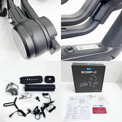 FeiyuTech SCORP-C ジンバル カメラスタビライザー 一眼レフ・ミラーレス・DSLRカメラ用 箱・USB×5・三脚・リリースプレート・カメラベース・取付ネジ付属【加古川店】