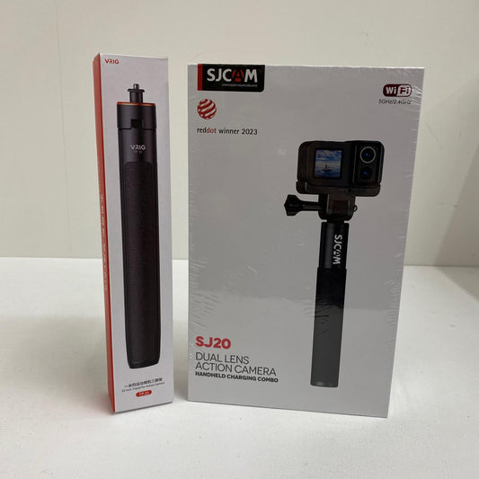 【未使用/未開封】 SJ20 未開封 SJCAM SJ20 デュアルレンズアクションカメラ SJ20 VRIG製三脚付き【加古川店】