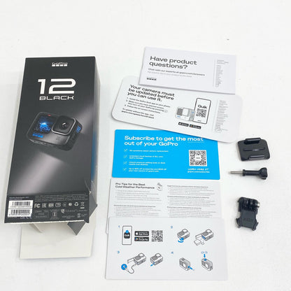 GoPro HERO12 BLACK CHDHX-121-FW 1/1.9型 2760万画素 Wi-Fi USB-C欠品 箱・バッテリー・マウント付属 キズ有【加古川店】