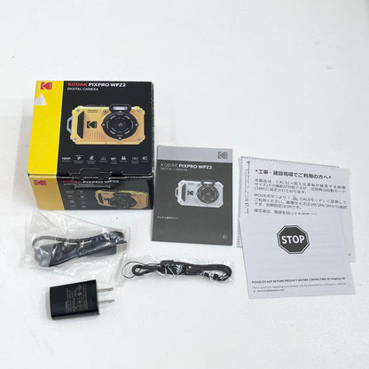 KODAK コダック PIXPRO WPZ2 コンパクトデジタルカメラ 防水・防塵・耐衝撃 1/2.3型 1635万画素 Wi-Fi対応 箱・バッテリー・AC・USB・ストラップ・印刷物付属【加古川店】