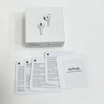 Apple AirPods4 ワイヤレスイヤホン ANC搭載モデル F36XX9MX5M Bluetooth 防水・防塵 ノイズキャンセリング 外音取り込み 箱・マニュアル付属【加古川店】