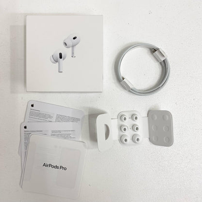 Apple AirPods Pro 第2世代 ワイヤレスイヤホン MQD83J/A JVF770HN6K Bluetooth 防水・防塵 ノイズキャンセリング 外音取り込み 充電ケーブル・イヤーピース・マニュアル付属【加古川店】