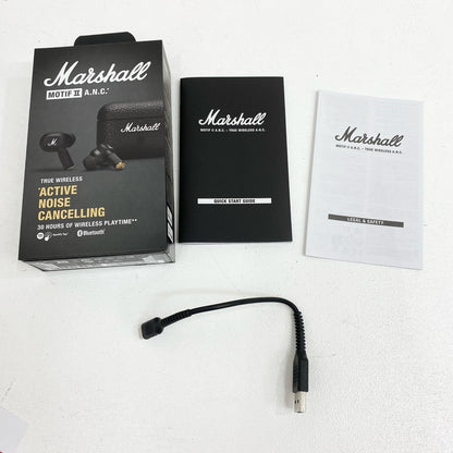 Marshall MOTIF Ⅱ A.N.C. マーシャル ノイズキャンセリングイヤホン Bluetooth 防水・防塵 外音取り込み イヤーピース・充電コード・説明書付属【加古川店】
