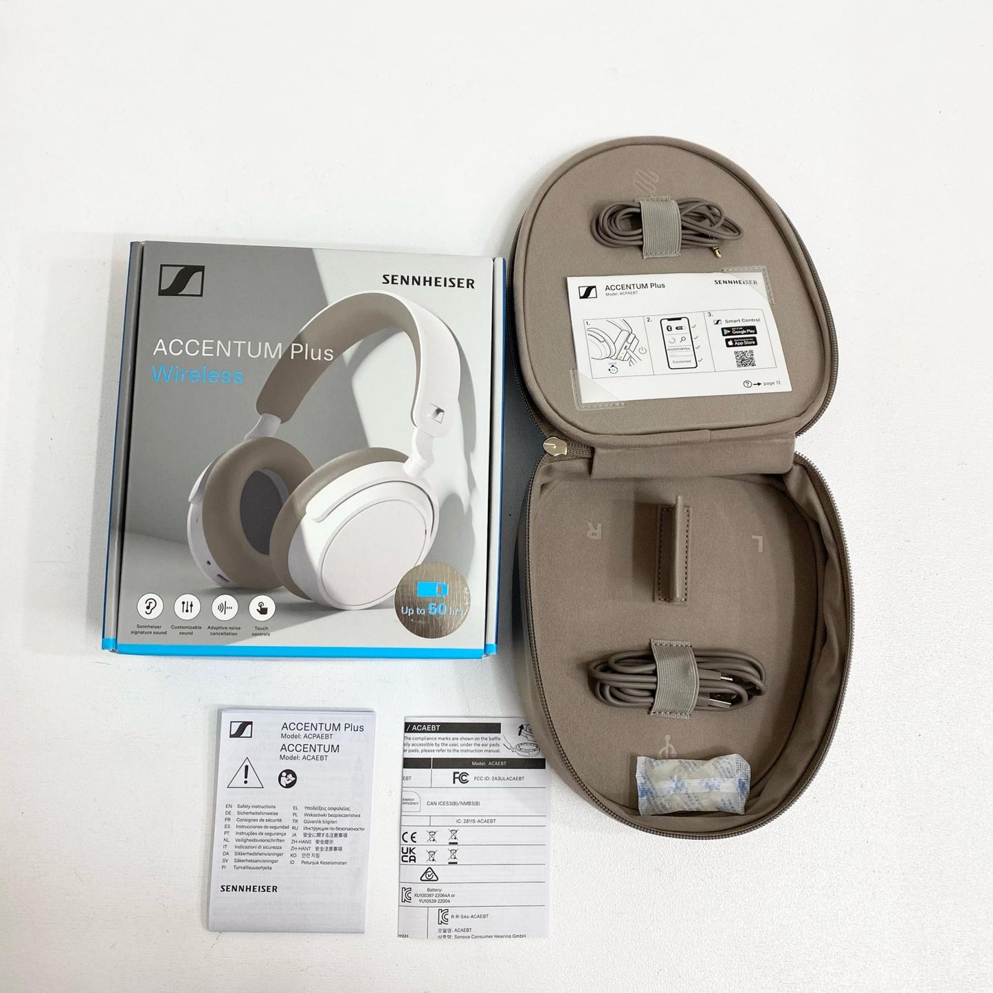 SENNHEISER ACCENTUM Plus Wireless ゼンハイザー アクセンタム・プラス・ワイヤレス ACPAEBT ヘッドホン ノイズキャンセリング 外音取り込み 箱・ケーブル類・ガイド・ポーチ付属【加古川店】