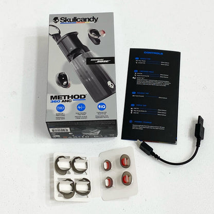 Skullcandy Method 360 ANC スカルキャンディ ワイヤレスイヤホン S2MTW BOSE Bluetooth 防水・防塵 ノイズキャンセリング 外音取り込み イヤーピース・USB・Type-C・説明書付属【加古川店】