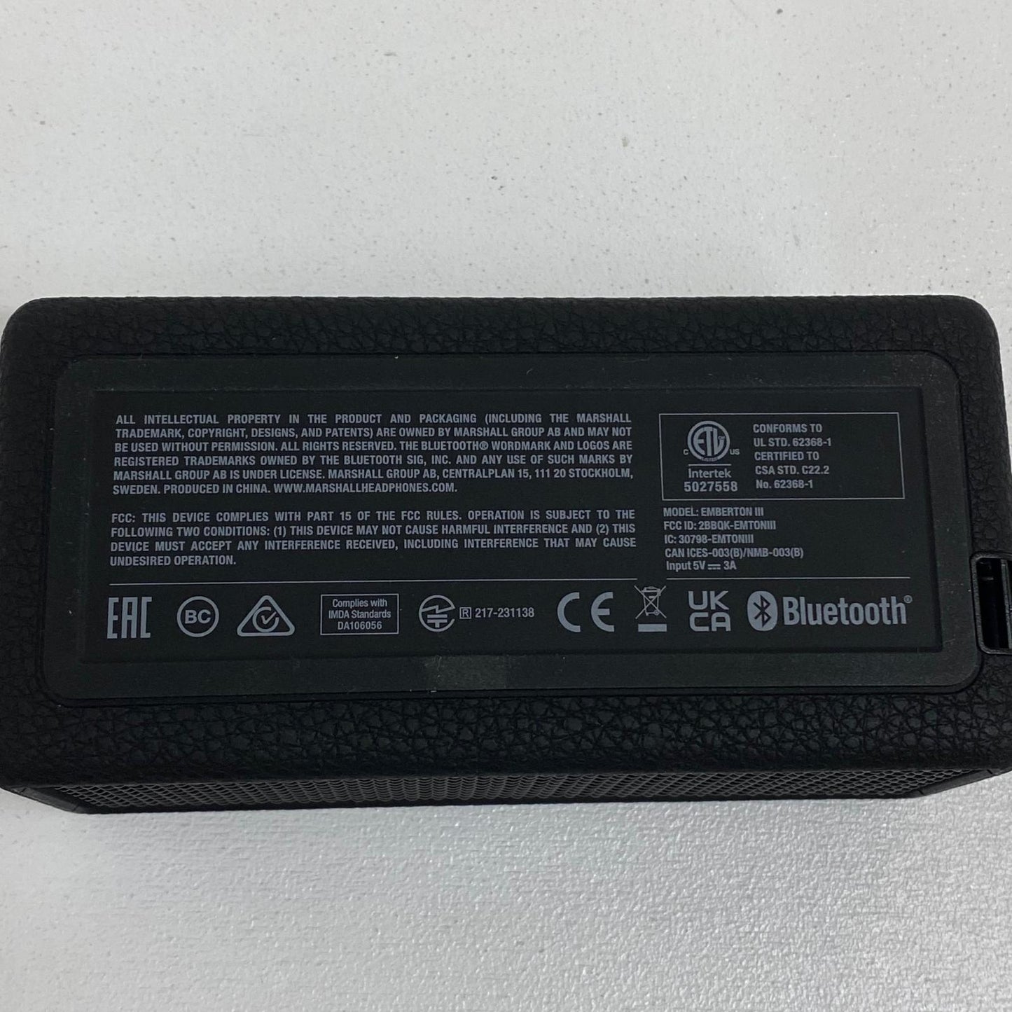 Emberton III Marshall Emberton III Emberton III 基本仕様 Bluetooth対応、防水・防滴【加古川店】