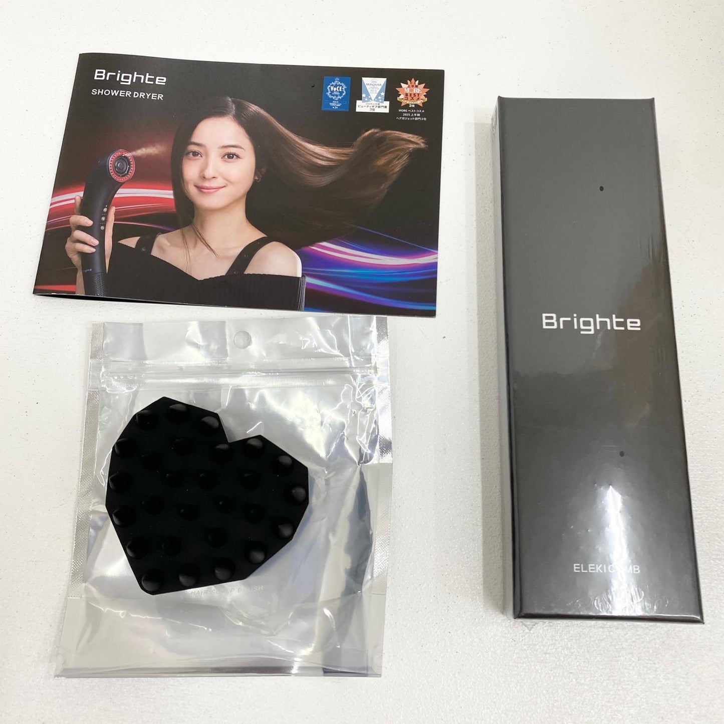 【未使用/未開封】 未開封 Bright SHOWER DRYER BRT-SD173WH ブライト シャワードライヤー 風量：2.58m3/分 消費電力：1200W(高温/3段風量(強)時) 【エレキコーム・ブラシ付属】【加古川店】