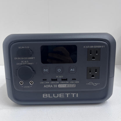AORA30V2 BLUETTI AORA 30 V2 ポータブル電源 AORA30V2 充電池容量 / 出力ポート 288Wh/18000mAh / ACx2 DCx2 USB-Ax2 USB-Cx2 ｼｶﾞｰｿｹｯﾄx1【加古川店】