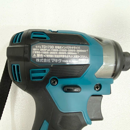 makita マキタ 18V充電式インパクトドライバ TD173DRGX 最大締め付けトルク:180N・m バッテリー×2充電器・ケース・ガイド付属【加古川店】