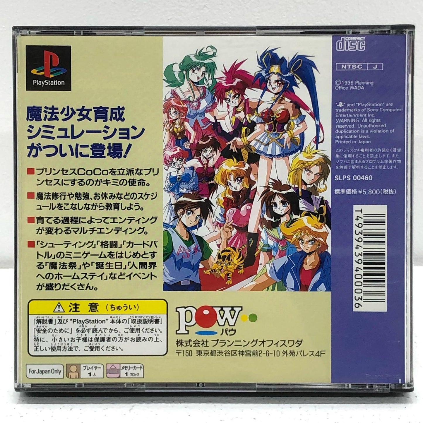 ゲームソフト 魔法少女ファンシーCoCo プレイステーション SLPS-00460