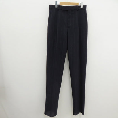 WACKOMARIA | ワコマリア STRIPED PLEATED TROUSERS ストライプ スラックス その他ボトムス 24SS-WMP-TR23 ネイビー サイズ：S【瀬戸大橋店】