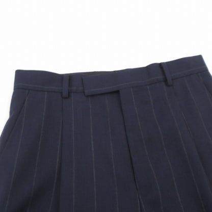 WACKOMARIA | ワコマリア STRIPED PLEATED TROUSERS ストライプ スラックス その他ボトムス 24SS-WMP-TR23 ネイビー サイズ：S【瀬戸大橋店】