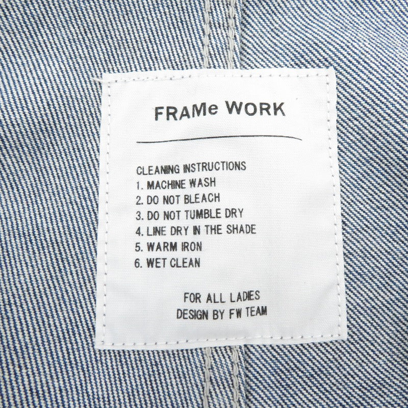 FRAMeWORK | フレームワーク オーバーオール サロペット 20-030-220-3001-1-0 ブルー サイズ：36【瀬戸大橋店】
