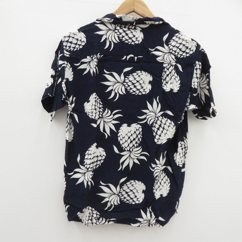 SUN SURF SPECIAL EDITION | サンサーフスペシャルエディション DUKE'S PINEAPLE S/S 半袖シャツ DK36201 ネイビー サイズ：S【瀬戸大橋店】