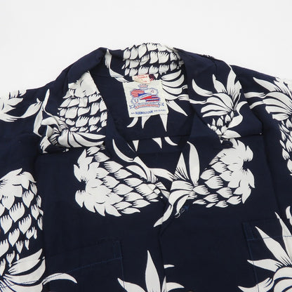 SUN SURF SPECIAL EDITION | サンサーフスペシャルエディション DUKE'S PINEAPLE S/S 半袖シャツ DK36201 ネイビー サイズ：S【瀬戸大橋店】