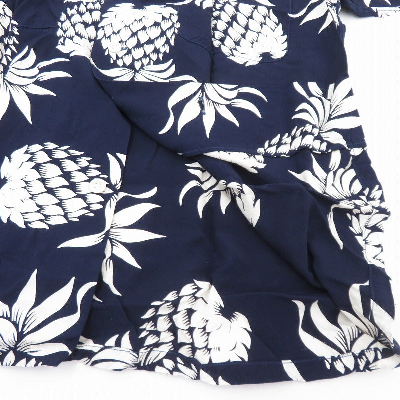 SUN SURF SPECIAL EDITION | サンサーフスペシャルエディション DUKE'S PINEAPLE S/S 半袖シャツ DK36201 ネイビー サイズ：S【瀬戸大橋店】