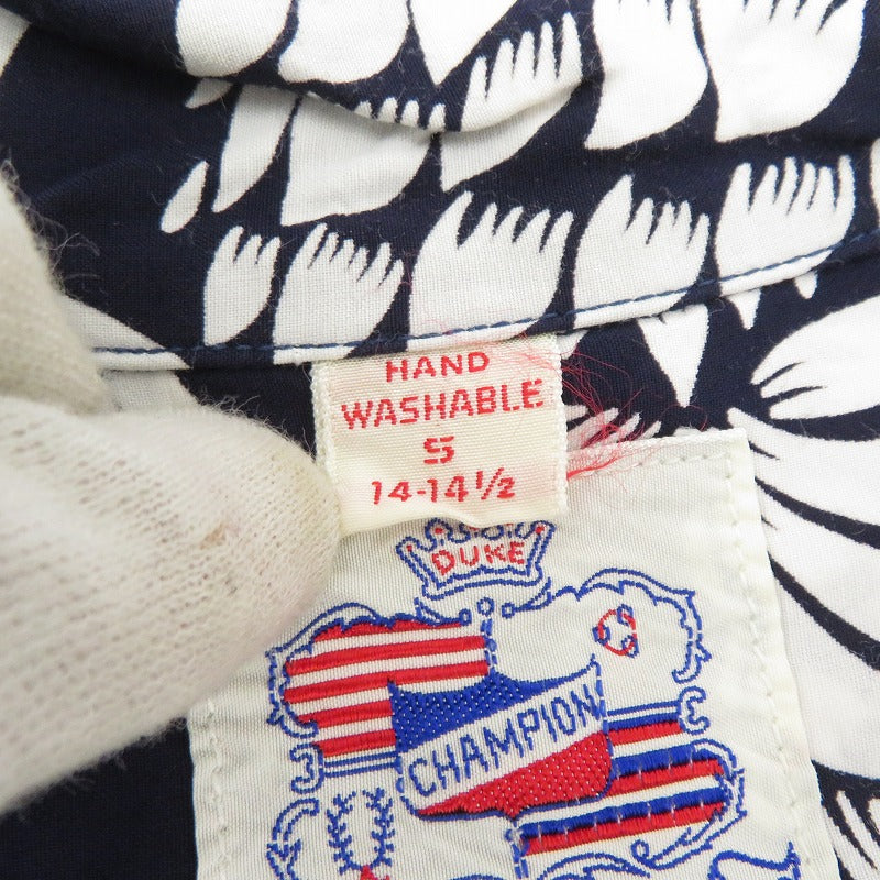 SUN SURF SPECIAL EDITION | サンサーフスペシャルエディション DUKE'S PINEAPLE S/S 半袖シャツ DK36201 ネイビー サイズ：S【瀬戸大橋店】