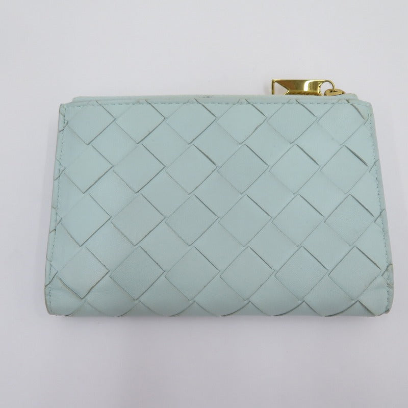 BOTTEGA VENETA | ボッテガヴェネタ イントレチャート 二つ折り財布 667468 ライトブルー【瀬戸大橋店】