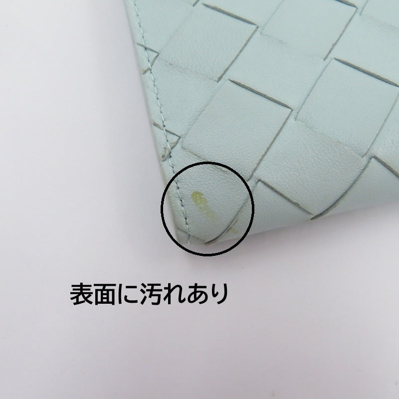 BOTTEGA VENETA | ボッテガヴェネタ イントレチャート 二つ折り財布 667468 ライトブルー【瀬戸大橋店】