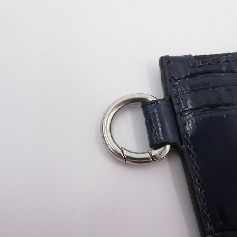 COACH | コーチ エンボスドクロコレザー ジップ カード ケース カードケース CW433 ネイビー【瀬戸大橋店】