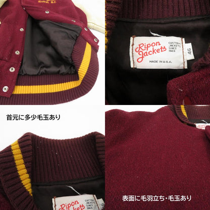 VINTAGE衣料 | ヴィンテージイリョウ RIPON JACKETS 90'S ジャケット スタジャン ボルドー/バーガンディー サイズ：46【瀬戸大橋店】
