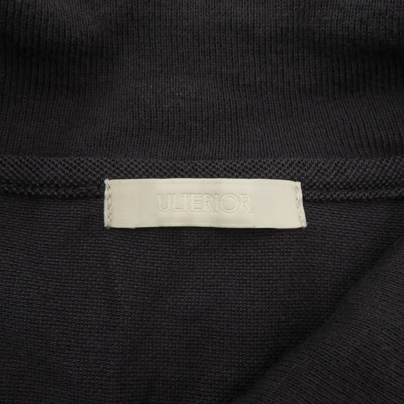 ULTERIOR C/C PIQUE POLO SHIRTS ポロシャツ ULCS15-20A29U ブラック サイズ：3【瀬戸大橋店】