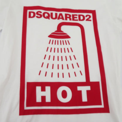 DSQUARED2 | ディースクエアード T-Shirt Hot Shower 半袖Ｔシャツ S74GD0651 ホワイト サイズ：S【瀬戸大橋店】