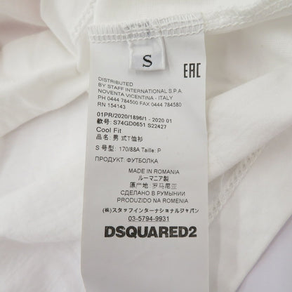 DSQUARED2 | ディースクエアード T-Shirt Hot Shower 半袖Ｔシャツ S74GD0651 ホワイト サイズ：S【瀬戸大橋店】