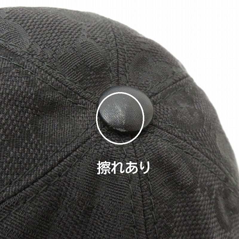 GUCCI | グッチ GGキャンバス ベースボールキャップ キャップ 200035 ブラック サイズ：S【瀬戸大橋店】