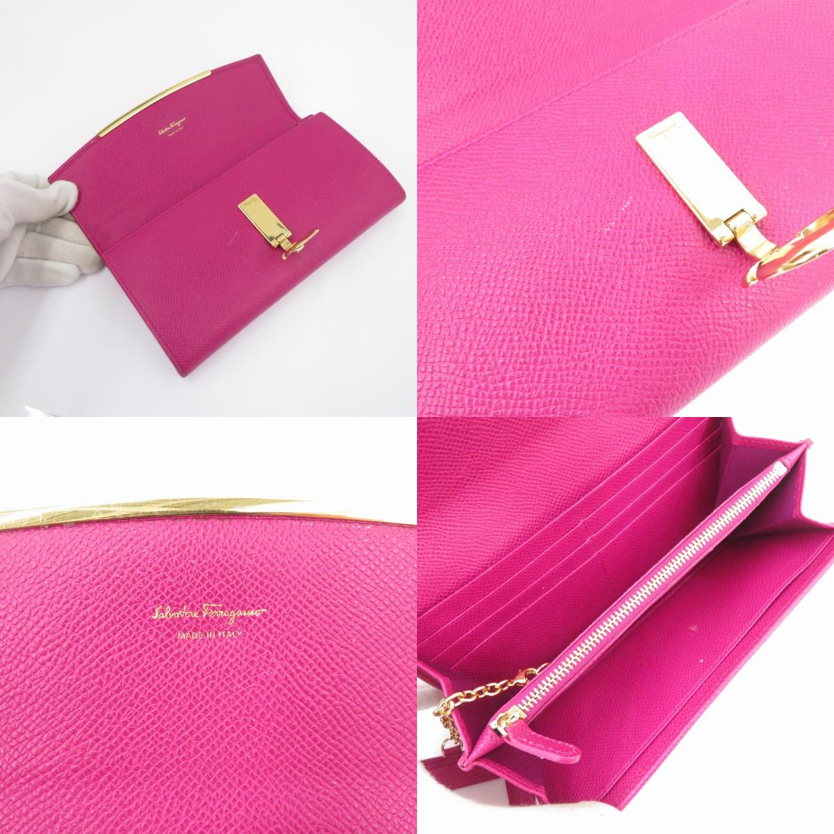 Salvatore Ferragamo | サルヴァトーレフェラガモ ガンチーニ 長財布 22D150 ピンク【瀬戸大橋店】